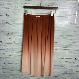 Aritzia babaton Ombre Maxi Skirt in Brown and Cream size xxs